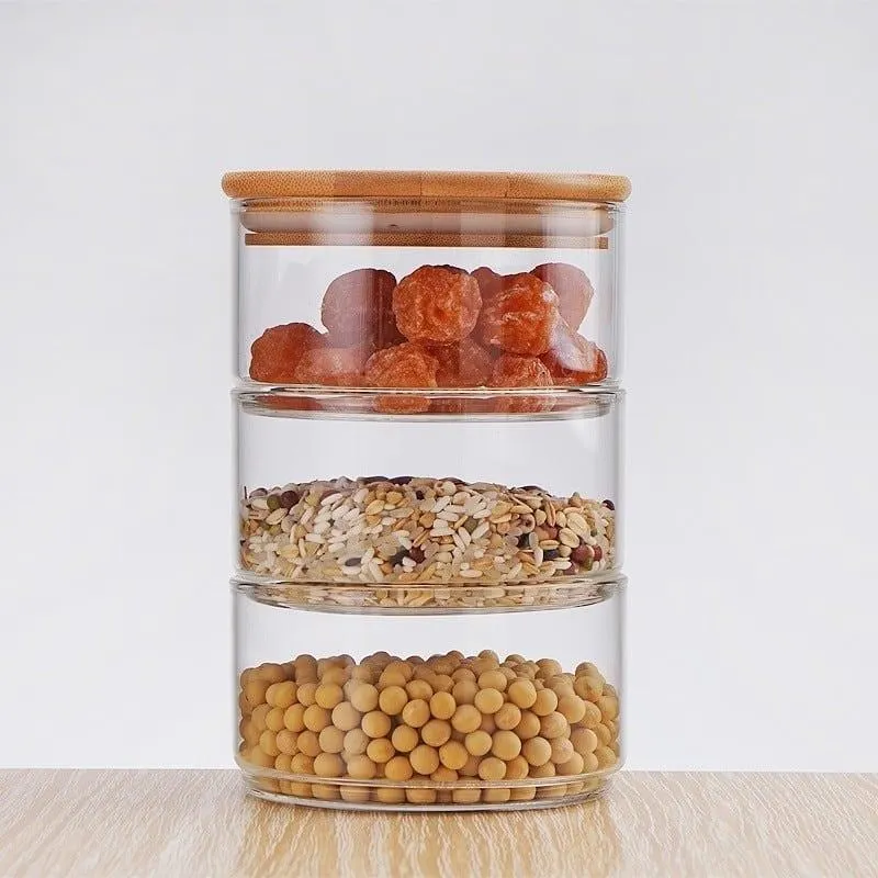 3 Layer Glass Food Storage Jar