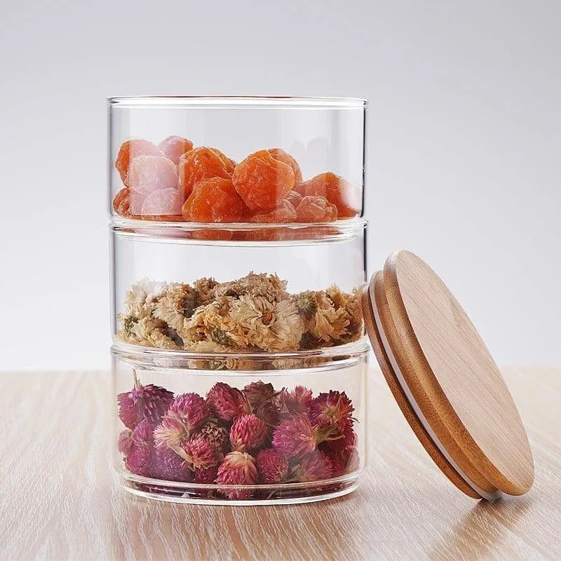 3 Layer Glass Food Storage Jar
