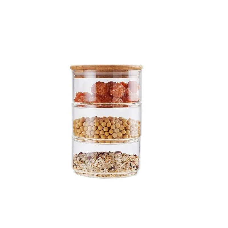 3 Layer Glass Food Storage Jar