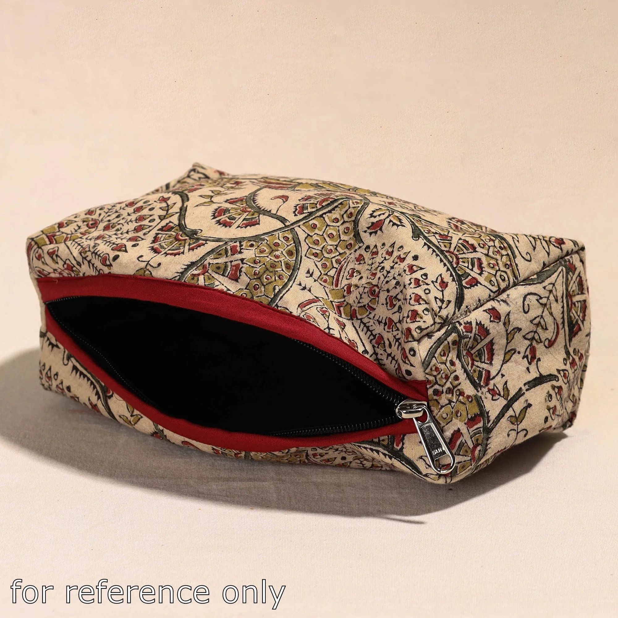Brown - Handmade Cotton Toiletry Pouch 01