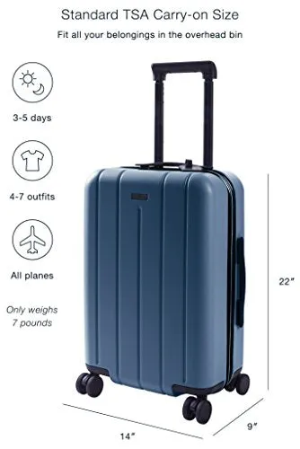 Chester Carry-On Luggage/22" Lightweight Polycarbonate Hardshell/Spinner Suitcase/Tsa Approved