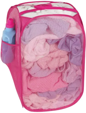 Pop-Up Laundry Hamper with Easy Carry Handles and Side Pocket