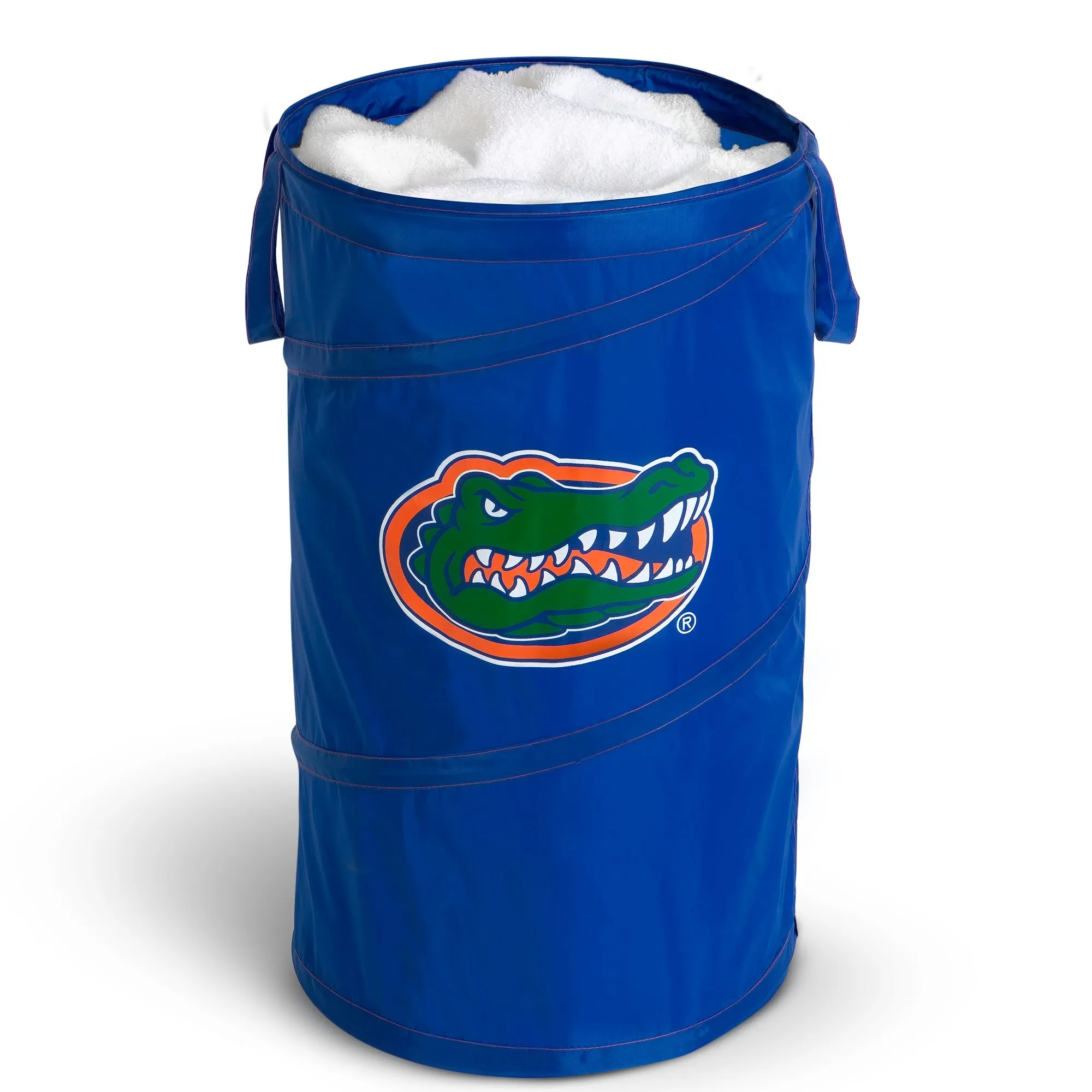 Pop Up Spiral Collegiate Laundry Hamper Bag with Easy Carry Handles