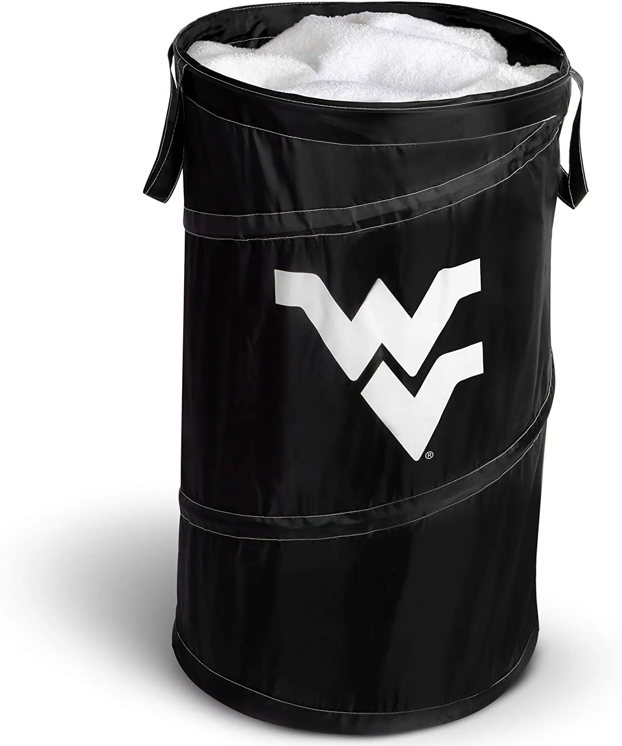Pop Up Spiral Collegiate Laundry Hamper Bag with Easy Carry Handles