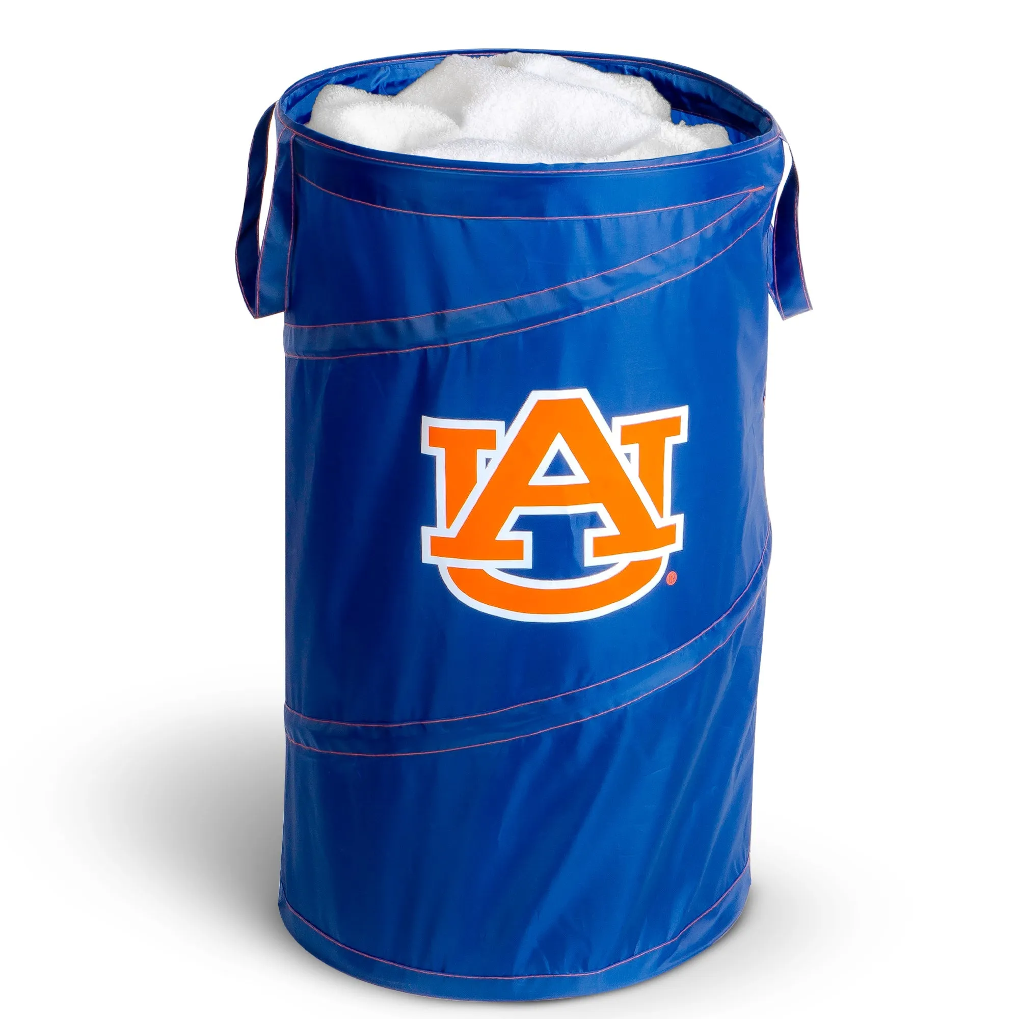 Pop Up Spiral Collegiate Laundry Hamper Bag with Easy Carry Handles