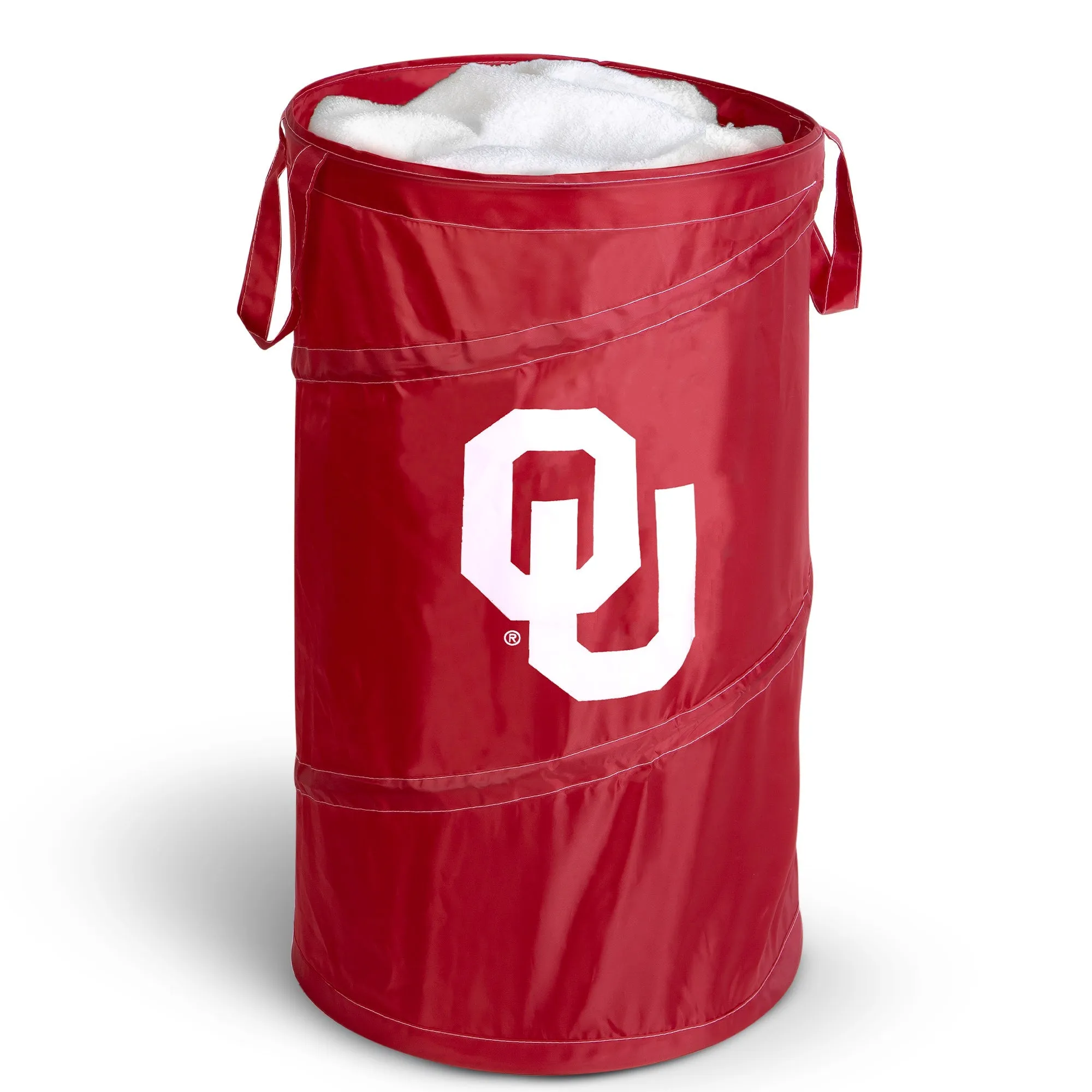Pop Up Spiral Collegiate Laundry Hamper Bag with Easy Carry Handles