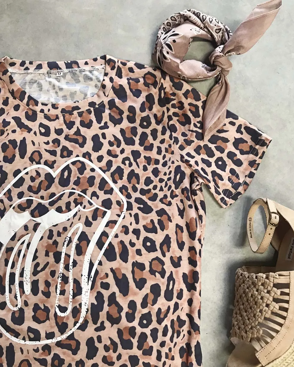 Rolling Stones Leopard Tee