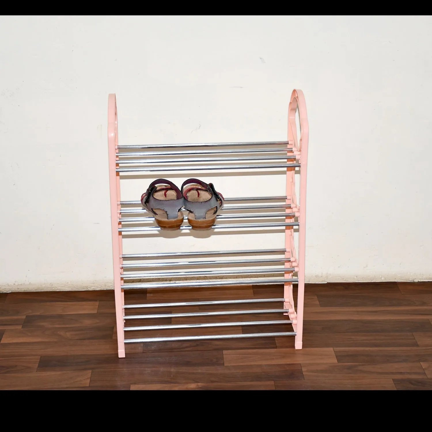 Shoes Storage Shelf, 4 Layer Spacesaving Shoes Show Rack Folding Shoe Rack, Standing Shoe Rack DIY Shoes Storage Shelf Home Organizer for Bedroom, Hallway and Closet Shoe Storage