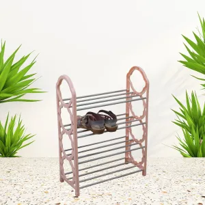 Shoes Storage Shelf, 4 Layer Spacesaving Shoes Show Rack Folding Shoe Rack, Standing Shoe Rack DIY Shoes Storage Shelf Home Organizer for Bedroom, Hallway and Closet Shoe Storage