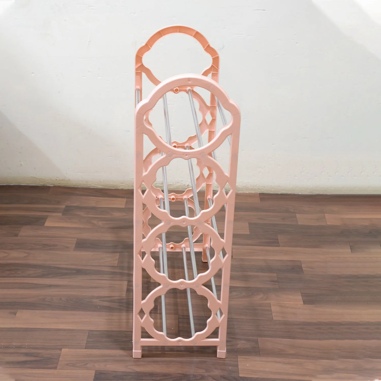 Shoes Storage Shelf, 4 Layer Spacesaving Shoes Show Rack Folding Shoe Rack, Standing Shoe Rack DIY Shoes Storage Shelf Home Organizer for Bedroom, Hallway and Closet Shoe Storage