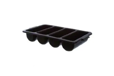 Thunder Group PLFCCB001B Black Four Compartment Cutlery Box