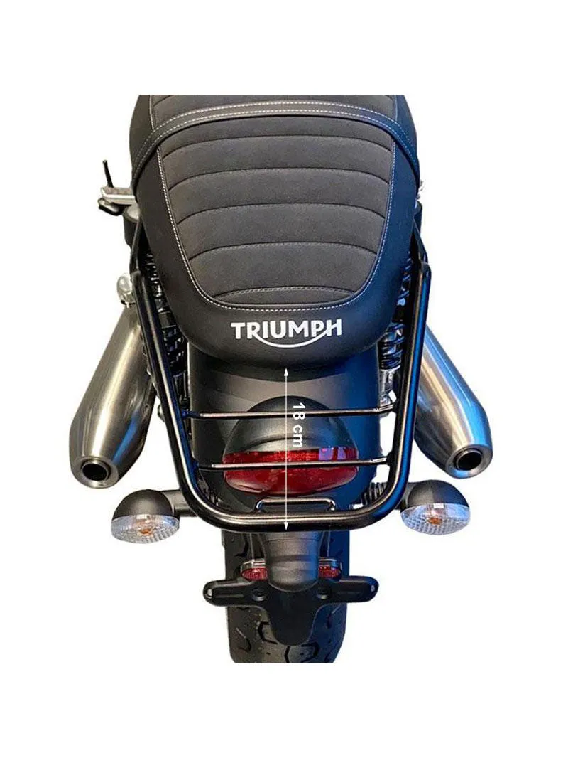 UNIT Garage Rear Parcel Rack   Passenger Grip - Triumph Street Twin (16-22) / Street Scrambler 900 (17 ) / Speed Twin 900 (23 )