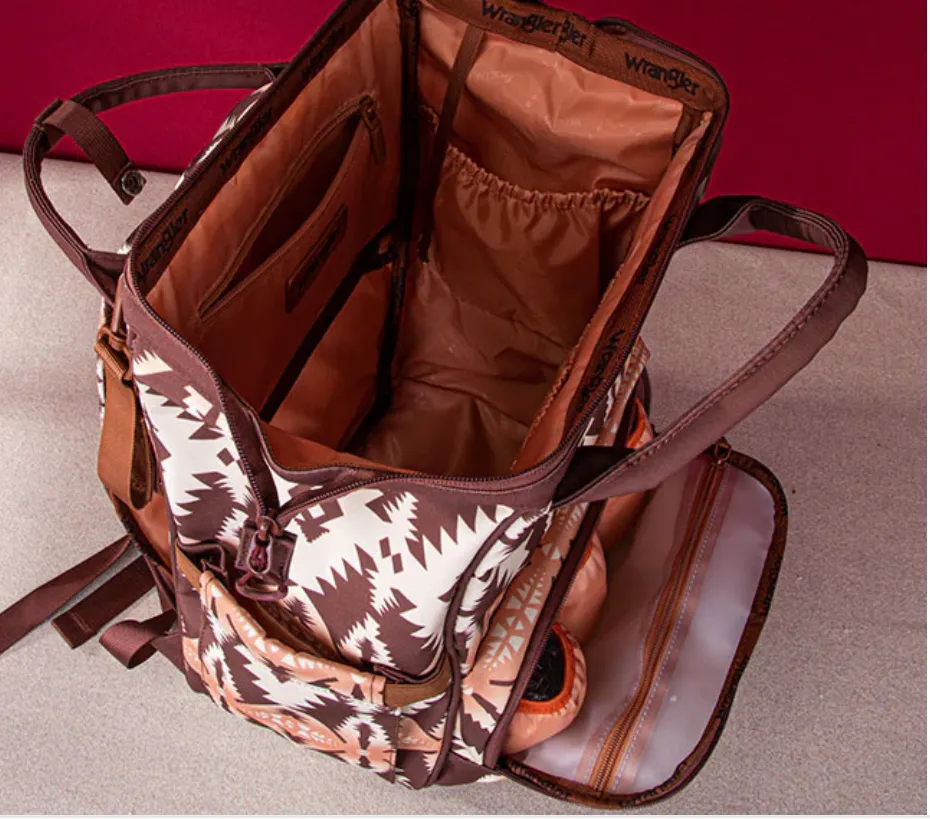 Wrangler Aztec Callie Nappy Back Pack - Coffee
